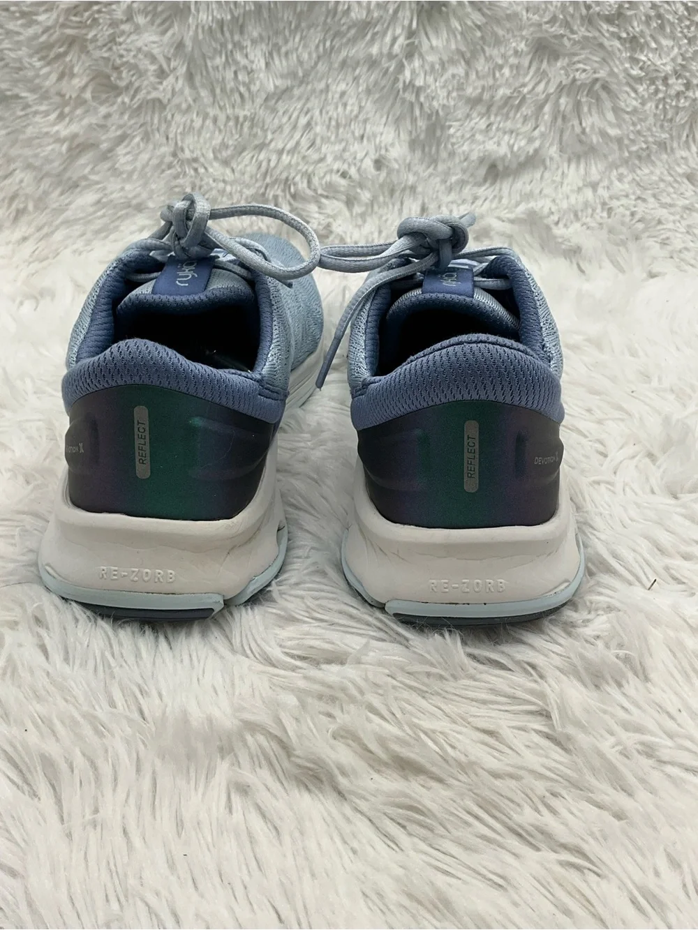 Ryka Devotion X Sneakers Size 8 Wide Blue Gray Walking Shoes